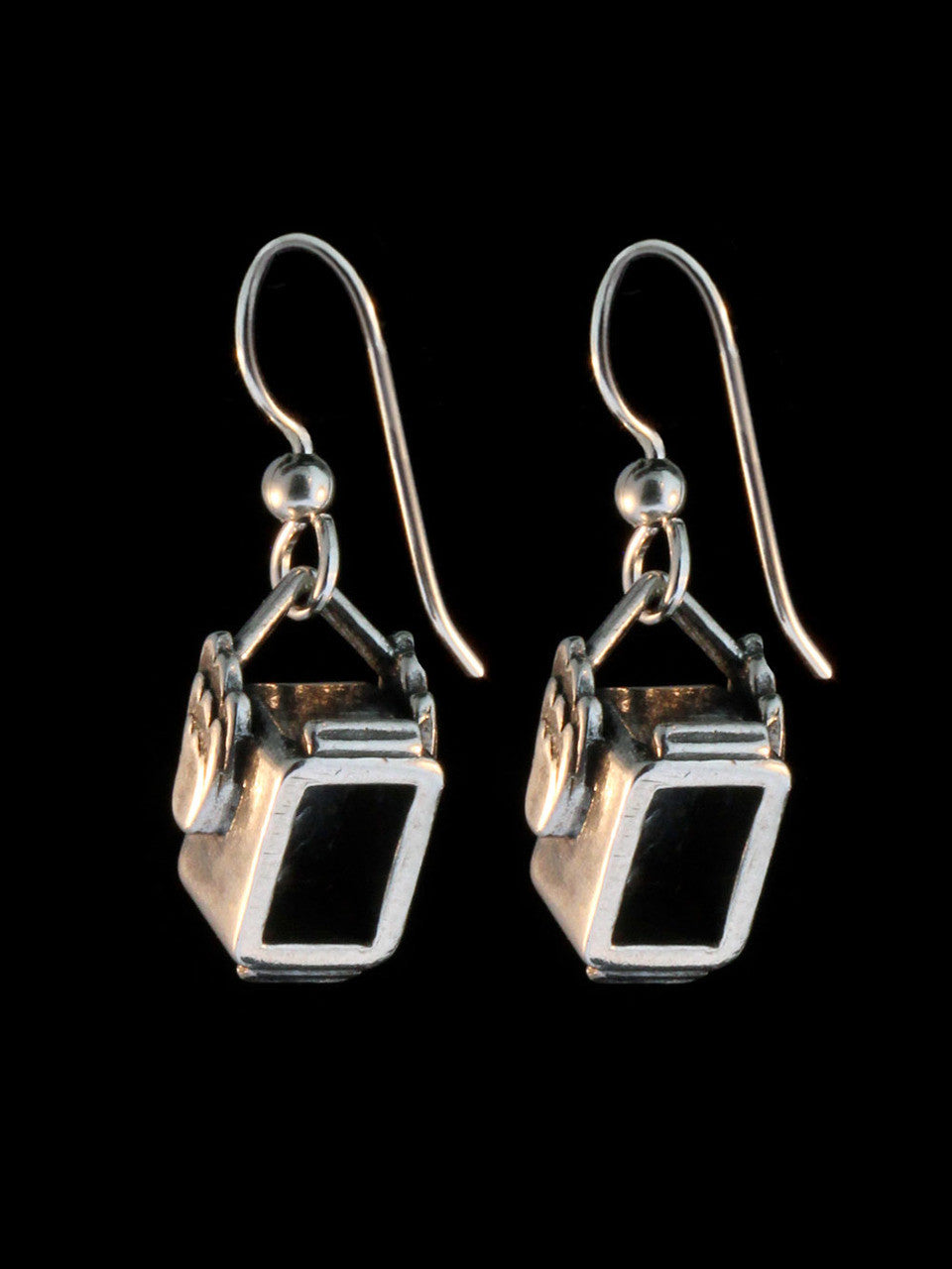 Flying Toaster Earrings - Silver