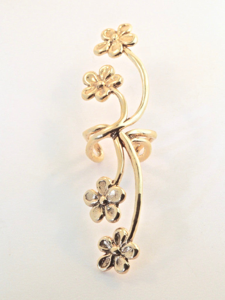 Forget Me Not Ear Cuff - 14K Gold