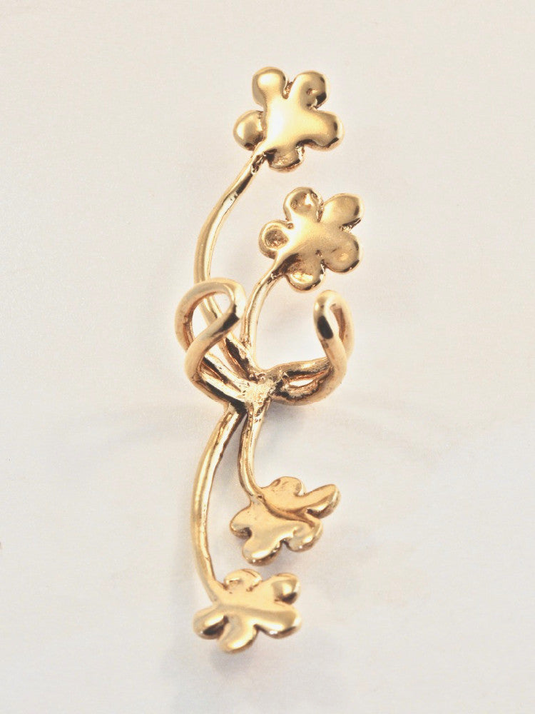 Forget Me Not Ear Cuff - 14K Gold