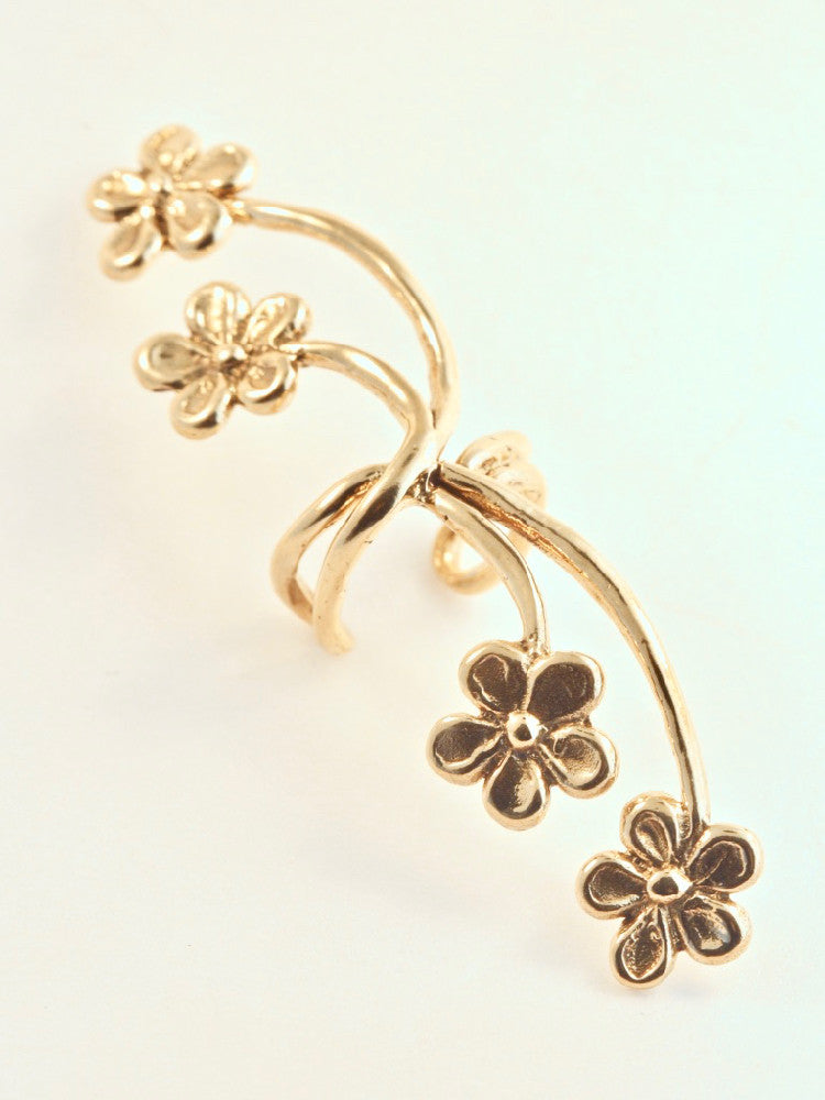 Forget Me Not Ear Cuff - 14K Gold