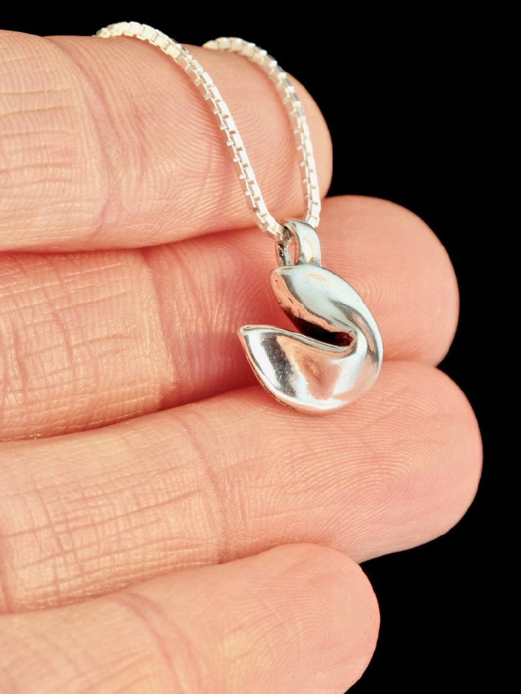 Fortune Cookie Charm in Silver