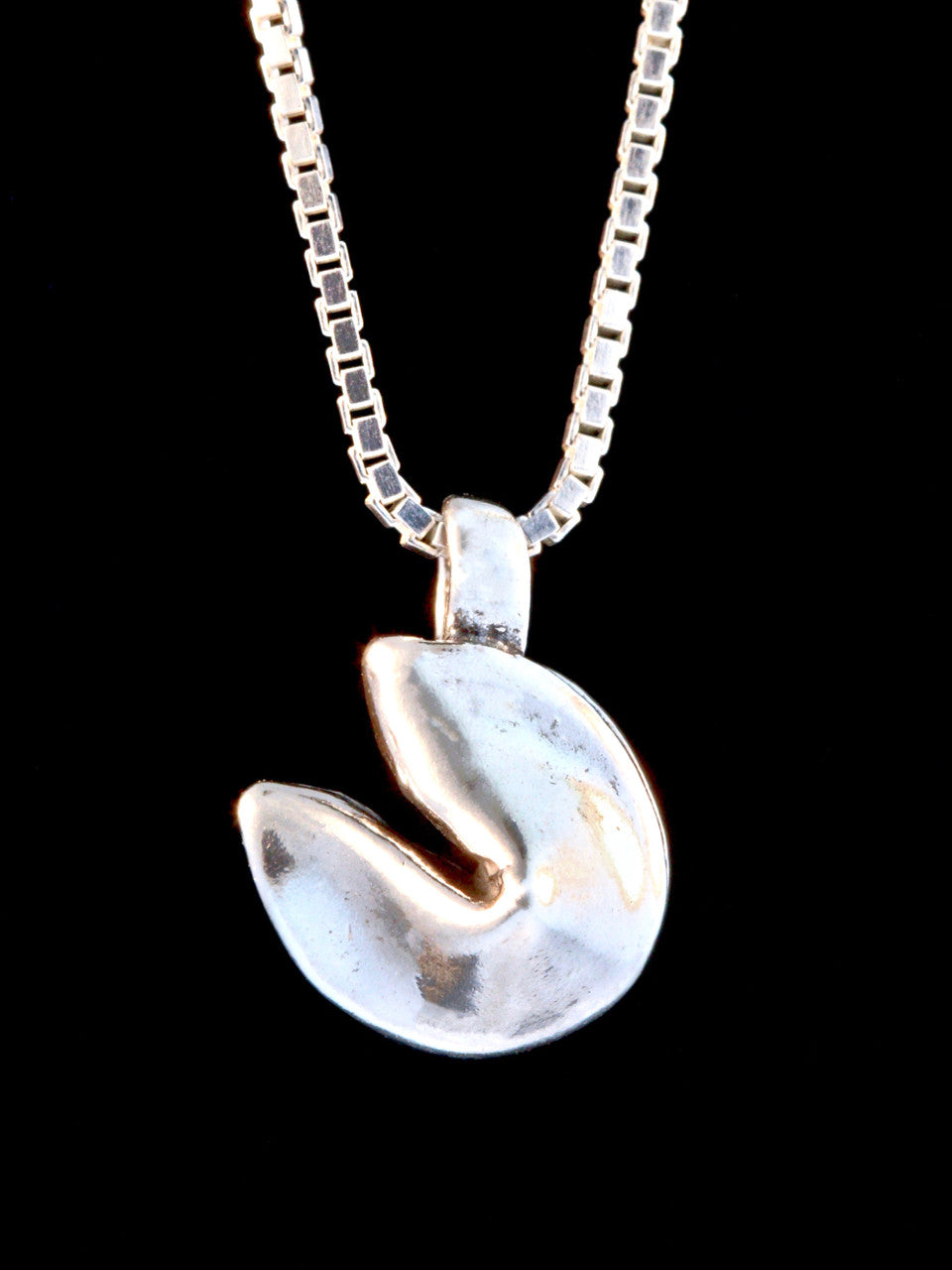 Fortune Cookie Charm in Silver