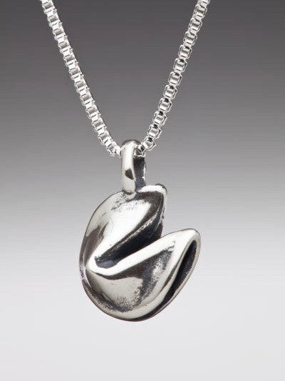 Fortune Cookie Charm in Silver