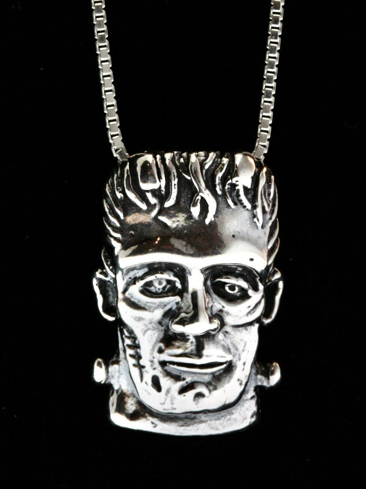 Frankenstein Pendant - Silver