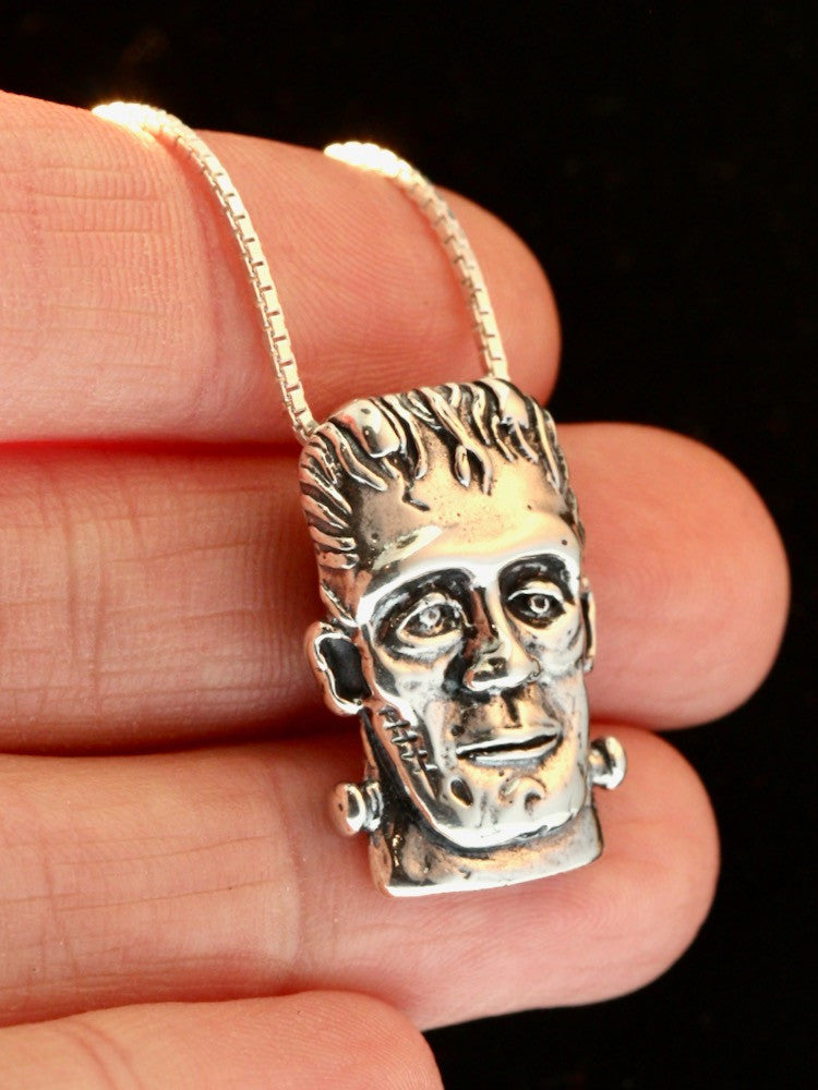 Frankenstein Pendant - Silver