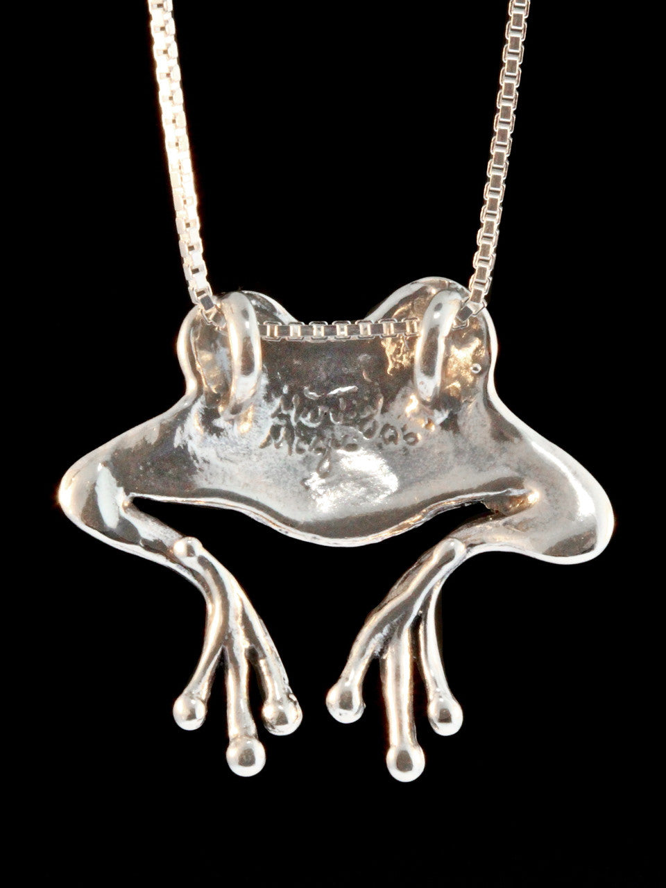 Good Luck Frog Pendant - Silver