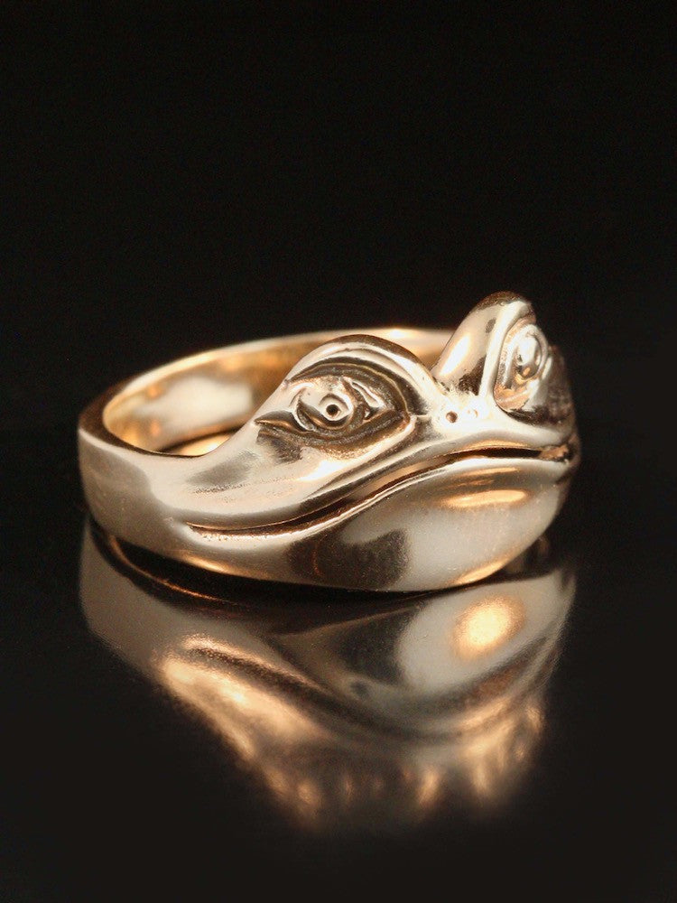 Frog Face Ring in 14K Gold