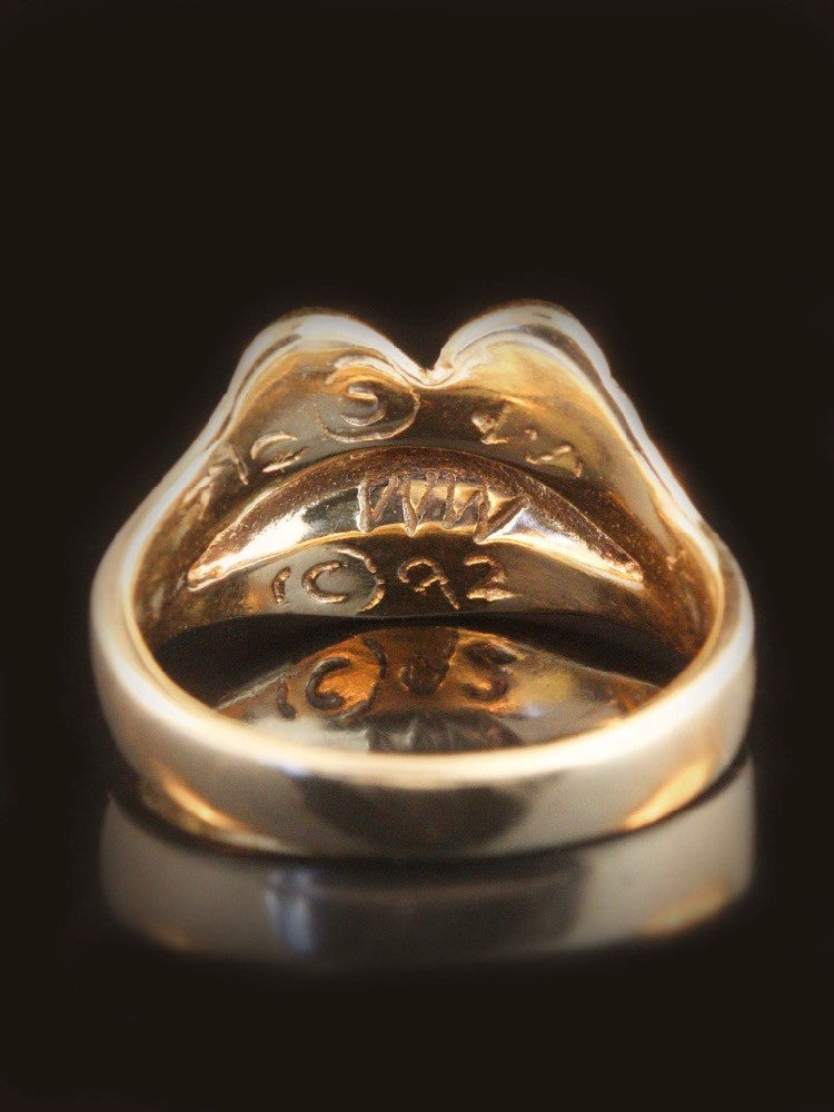Frog Face Ring in 14K Gold