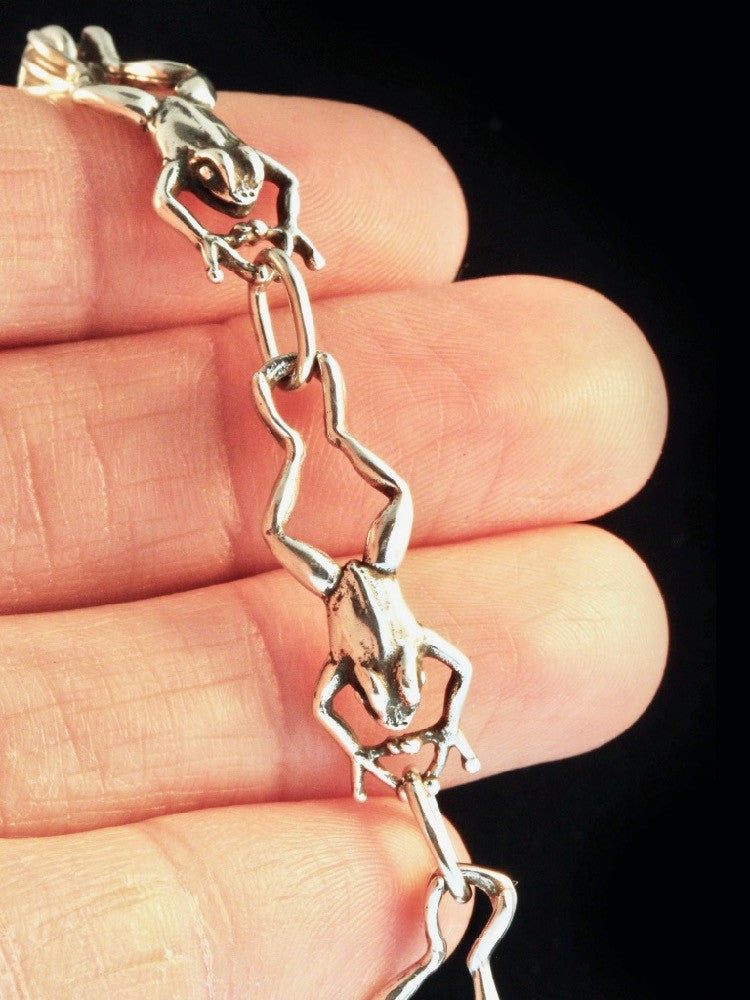 Frog Kick Bracelet - 5 Link - Silver
