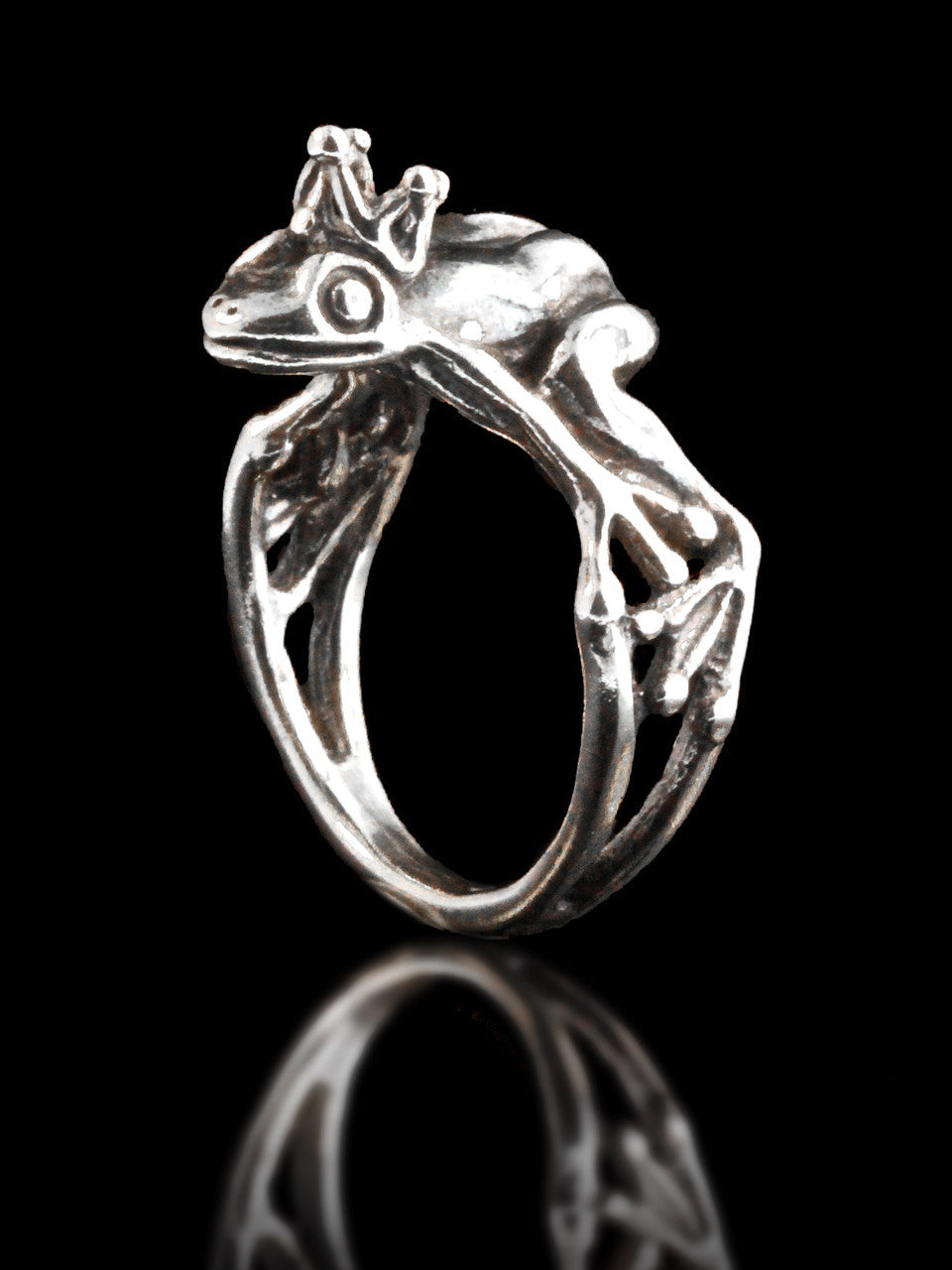 Enchanted Frog Prince Ring - Silver