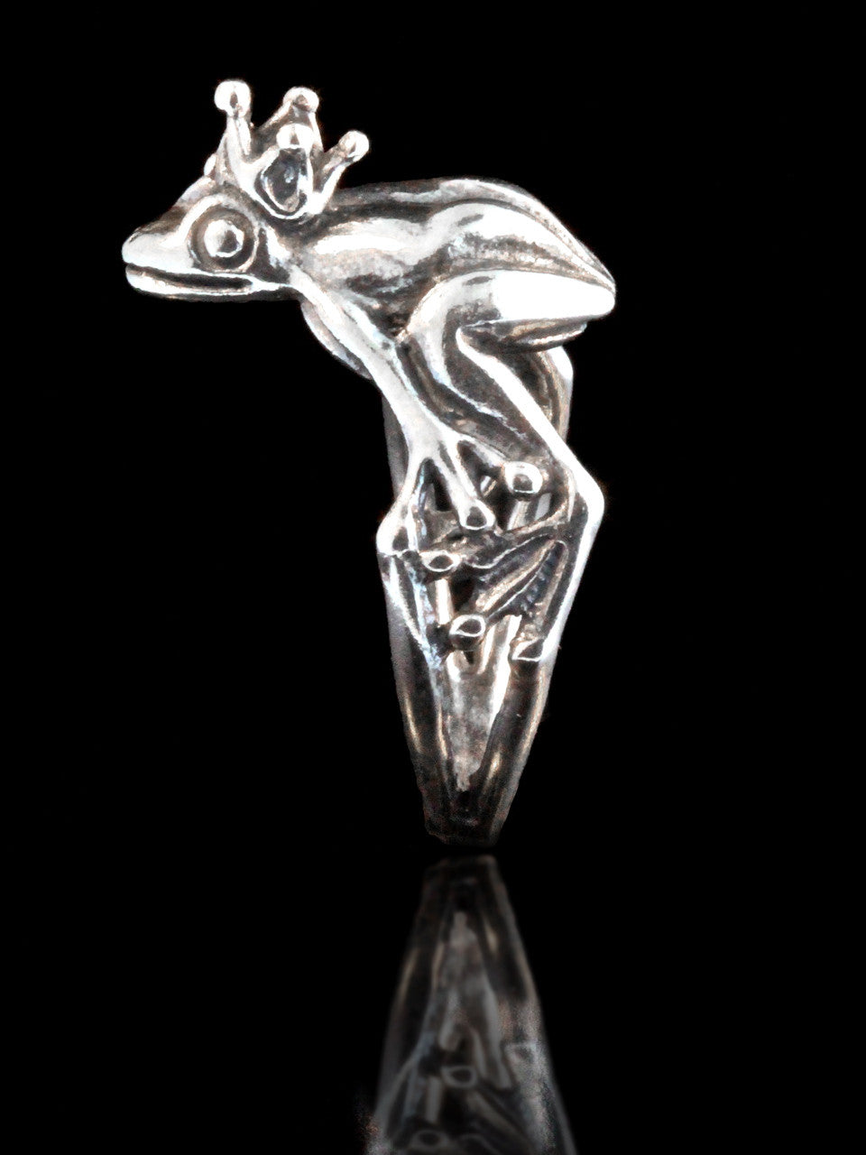 Enchanted Frog Prince Ring - Silver