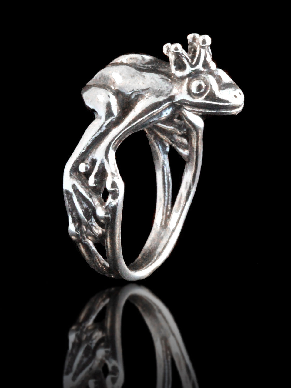 Enchanted Frog Prince Ring - Silver