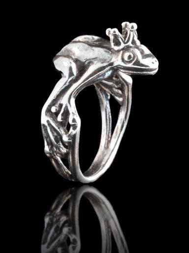 Enchanted Frog Prince Ring - Sterling Silver