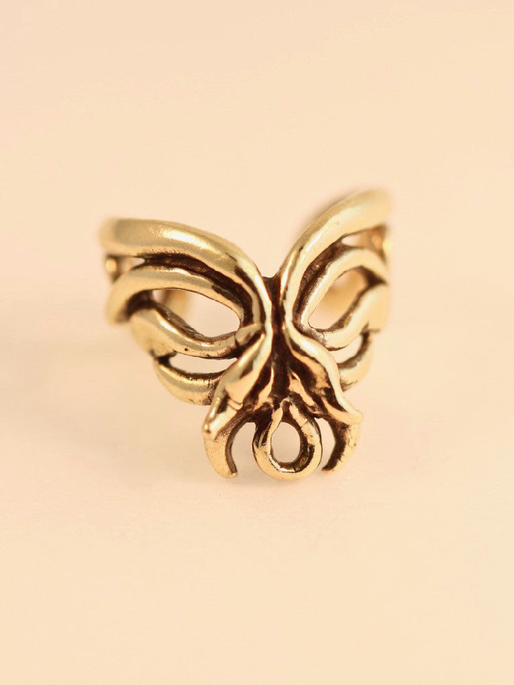 Fuchsia Flower Ear Cuff in 14K Gold