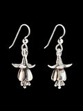 Fuchsia Flower Earrings - Sterling Silver