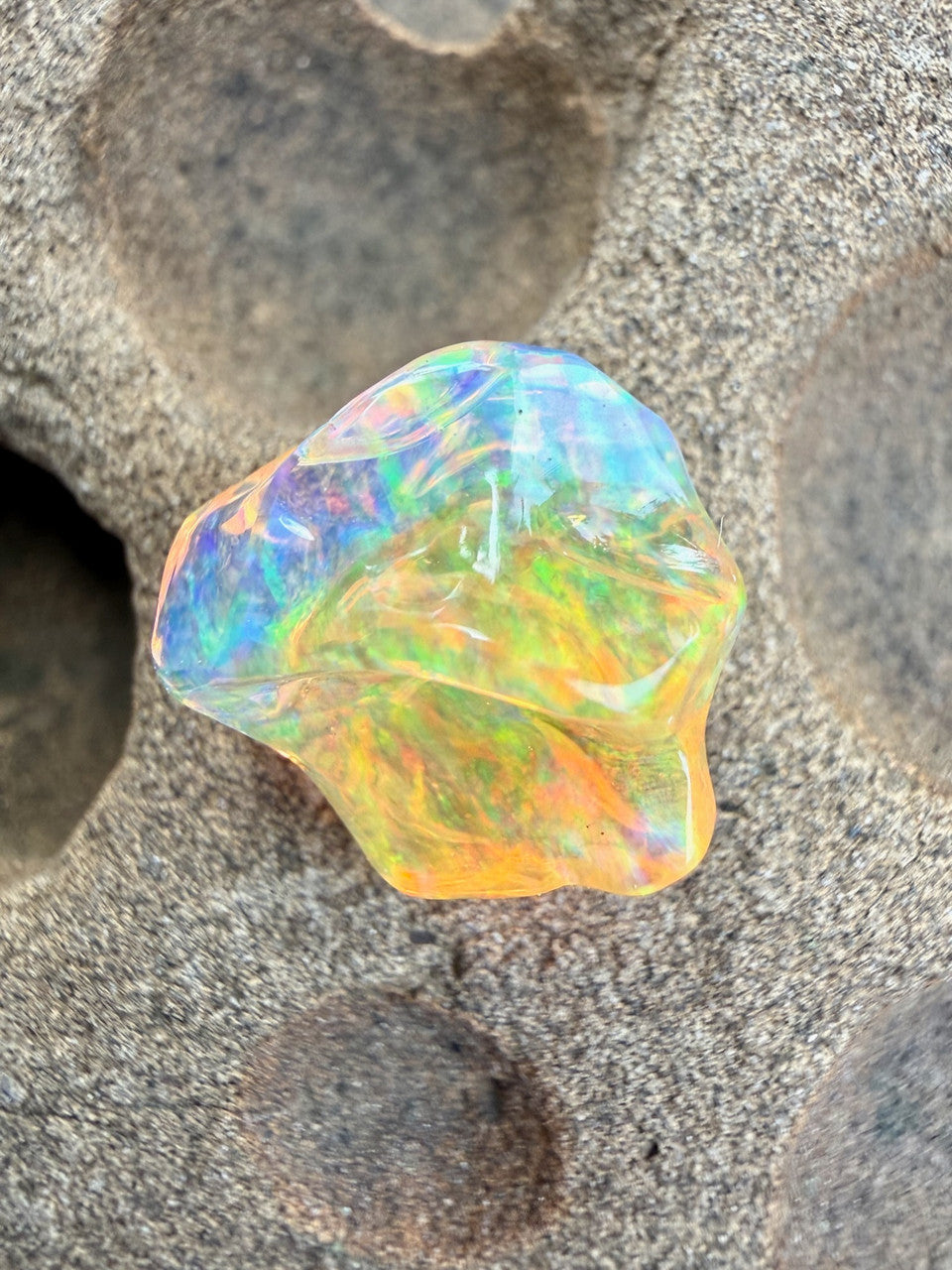 Fyre and Ice - Mexican Fire Opal - 9.1 Ct