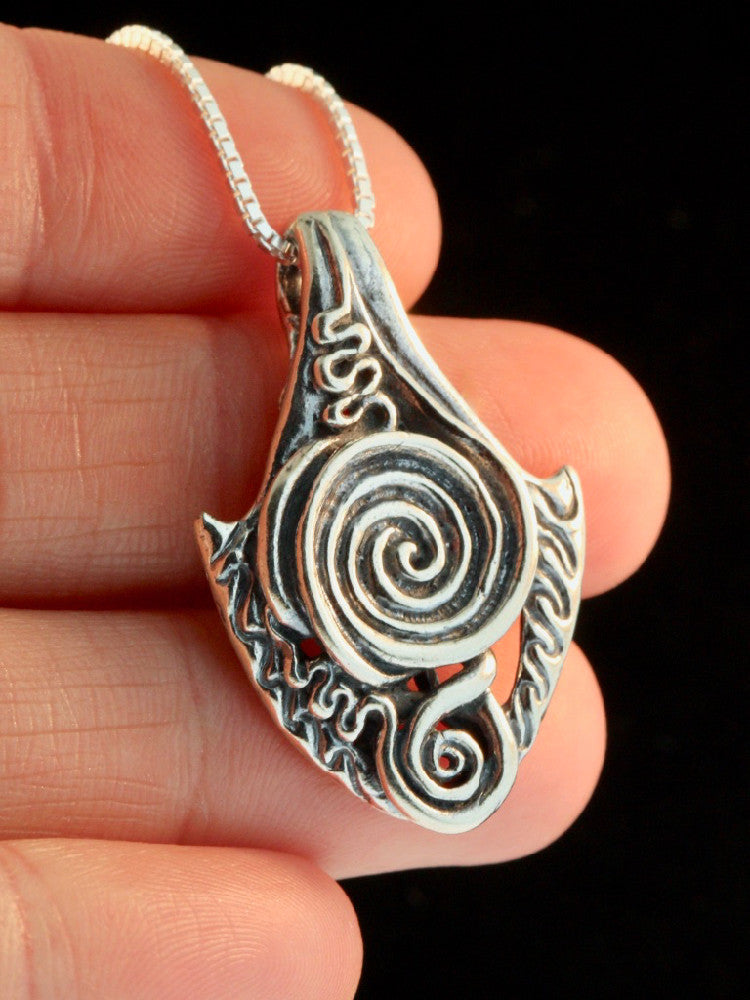 Spiral Galaxy Pendant in Silver