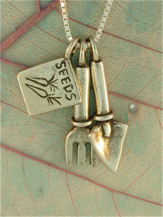 Silver Garden Tool Charms
