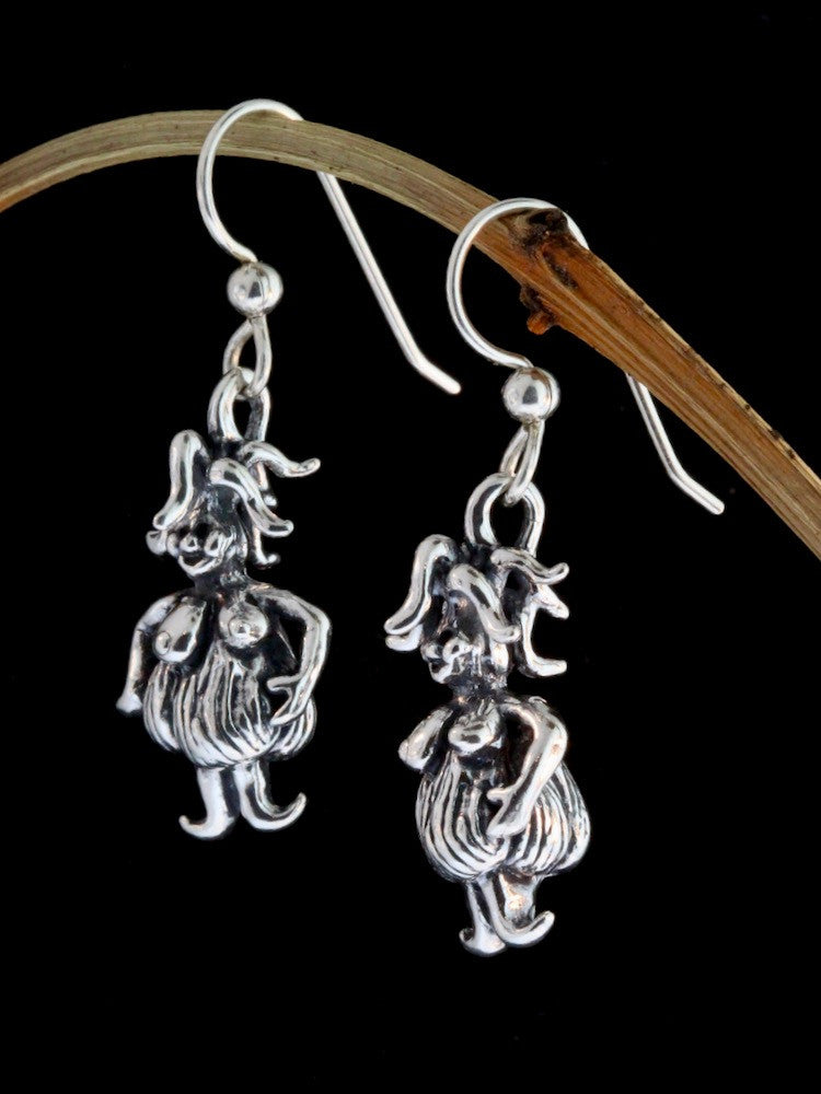 Garlic Goddess Earrings - Silver