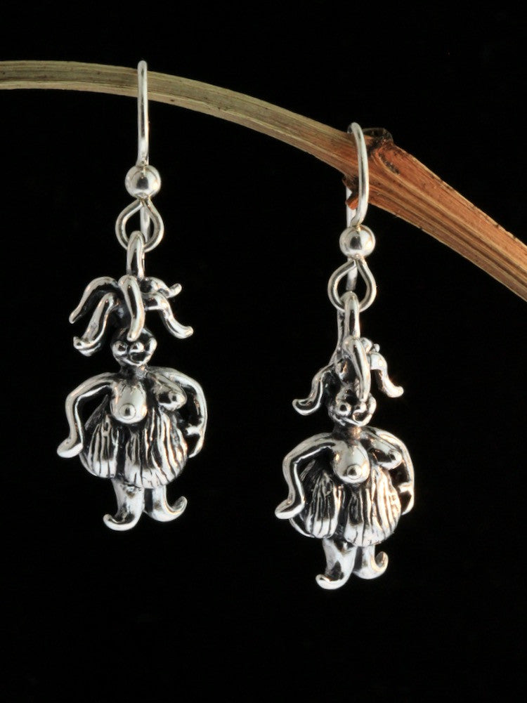 Garlic Goddess Earrings - Silver