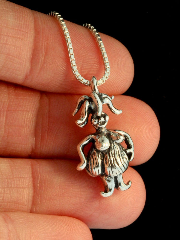 Garlic Goddess Charm - Silver