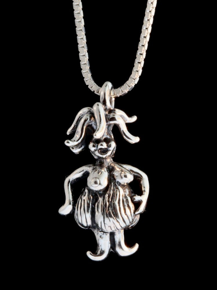 Garlic Goddess Charm - Silver