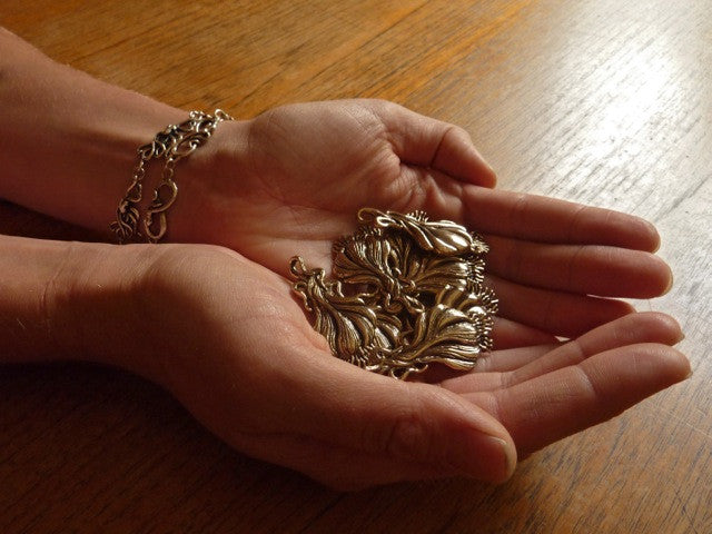 A harvest of bronze garlic pendants!