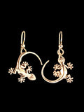 Gecko Earrings - 14K Gold