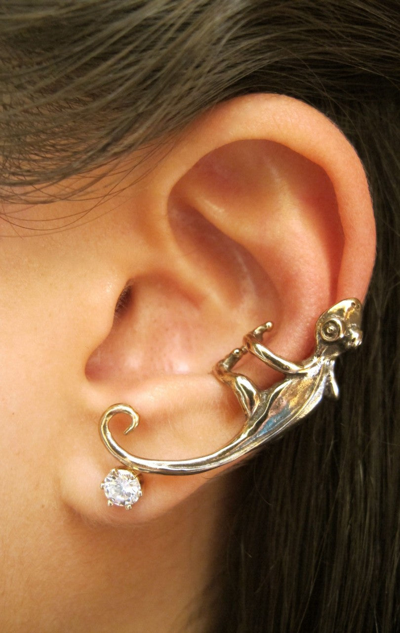 Gecko Ear Climber Cuff - Bronze
