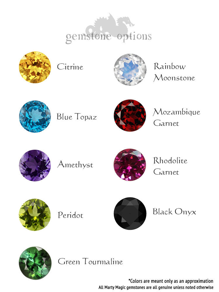 Gemstone Options for 14K Gold Fly and Venus Flytrap Pendant