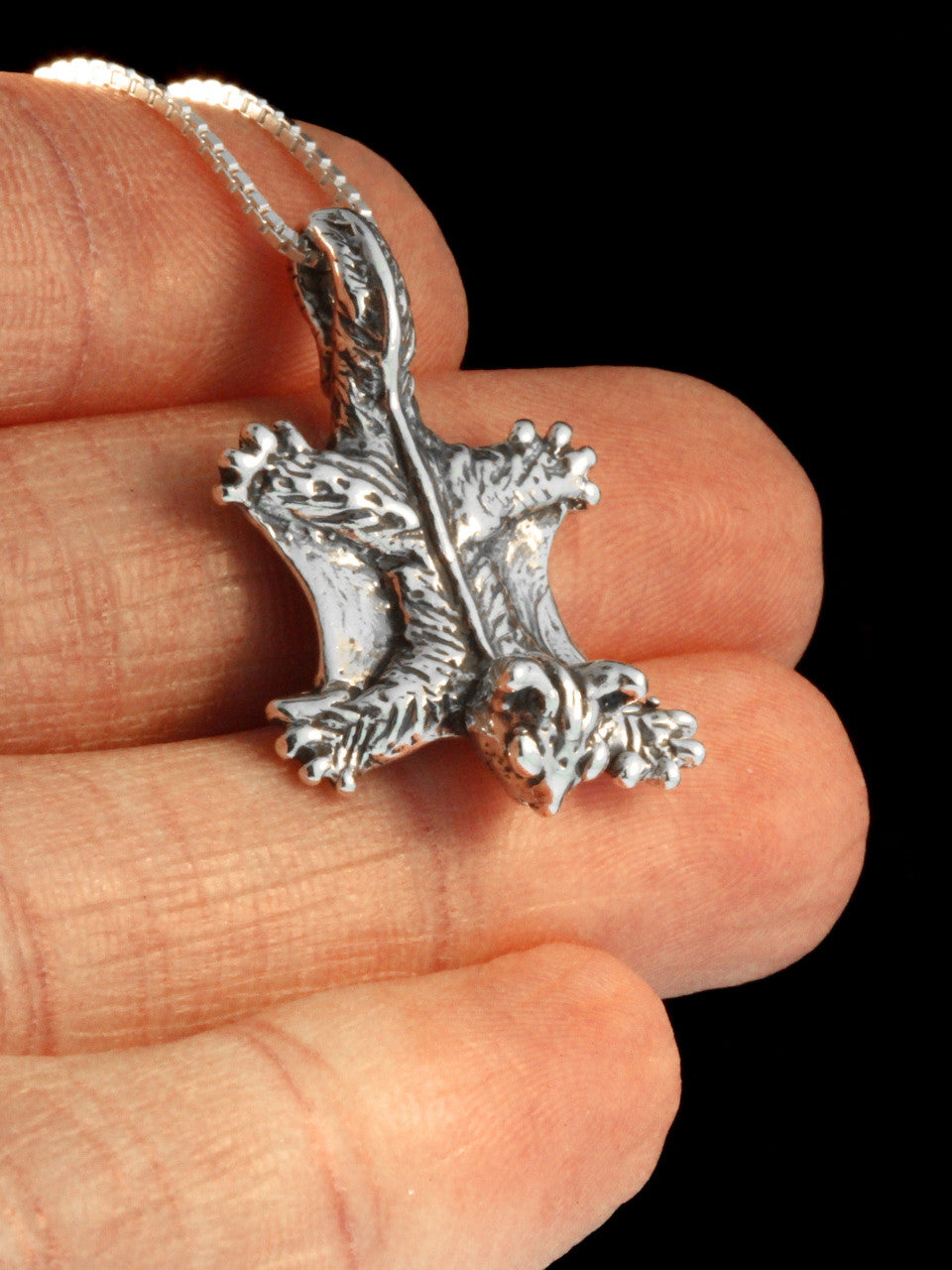 Sugar Glider Possum Charm - Silver