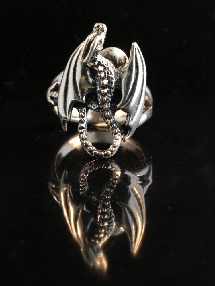 Glider Dragon Ring - Sterling Silver