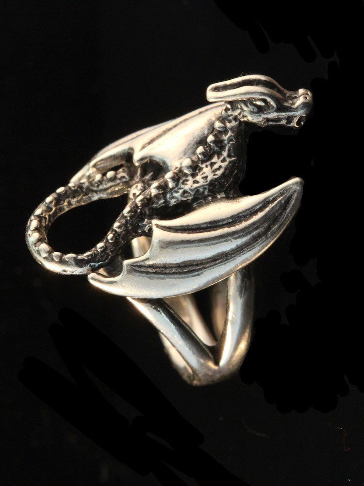 Glider Dragon Ring - Sterling Silver
