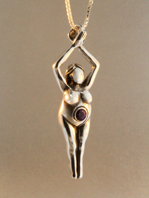 Goddess Pendant with Amethyst