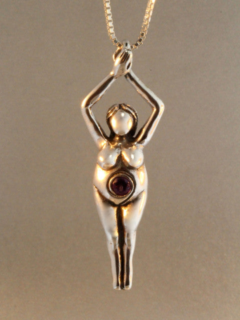 Goddess Pendant with Amethyst