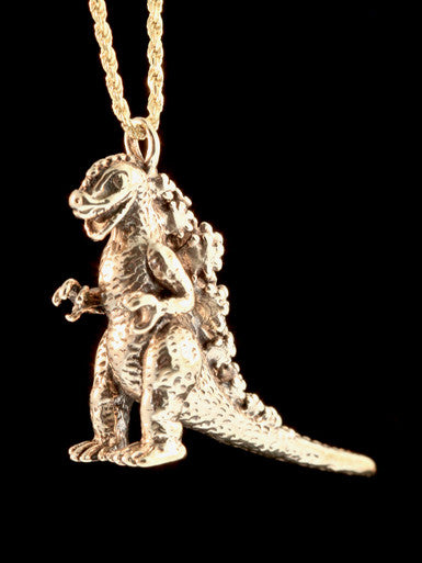 Godzilla Pendant - 14K Gold