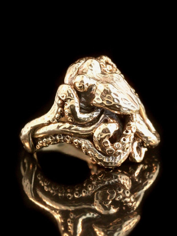 Octopus Ring in 14K Gold