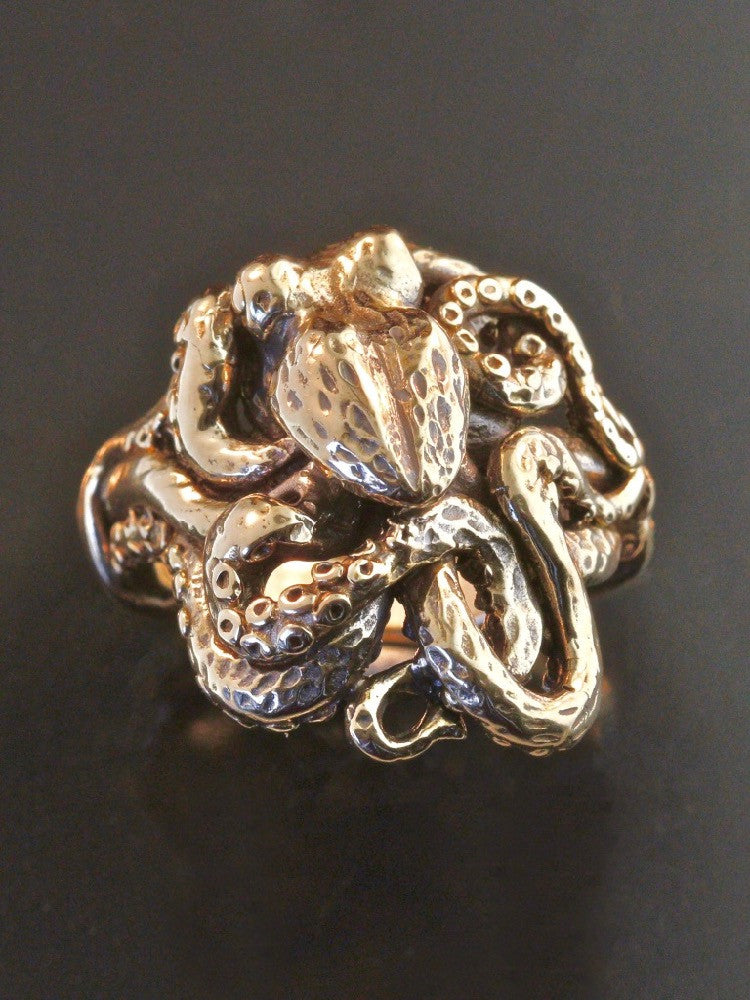 Octopus Ring in 14K Gold