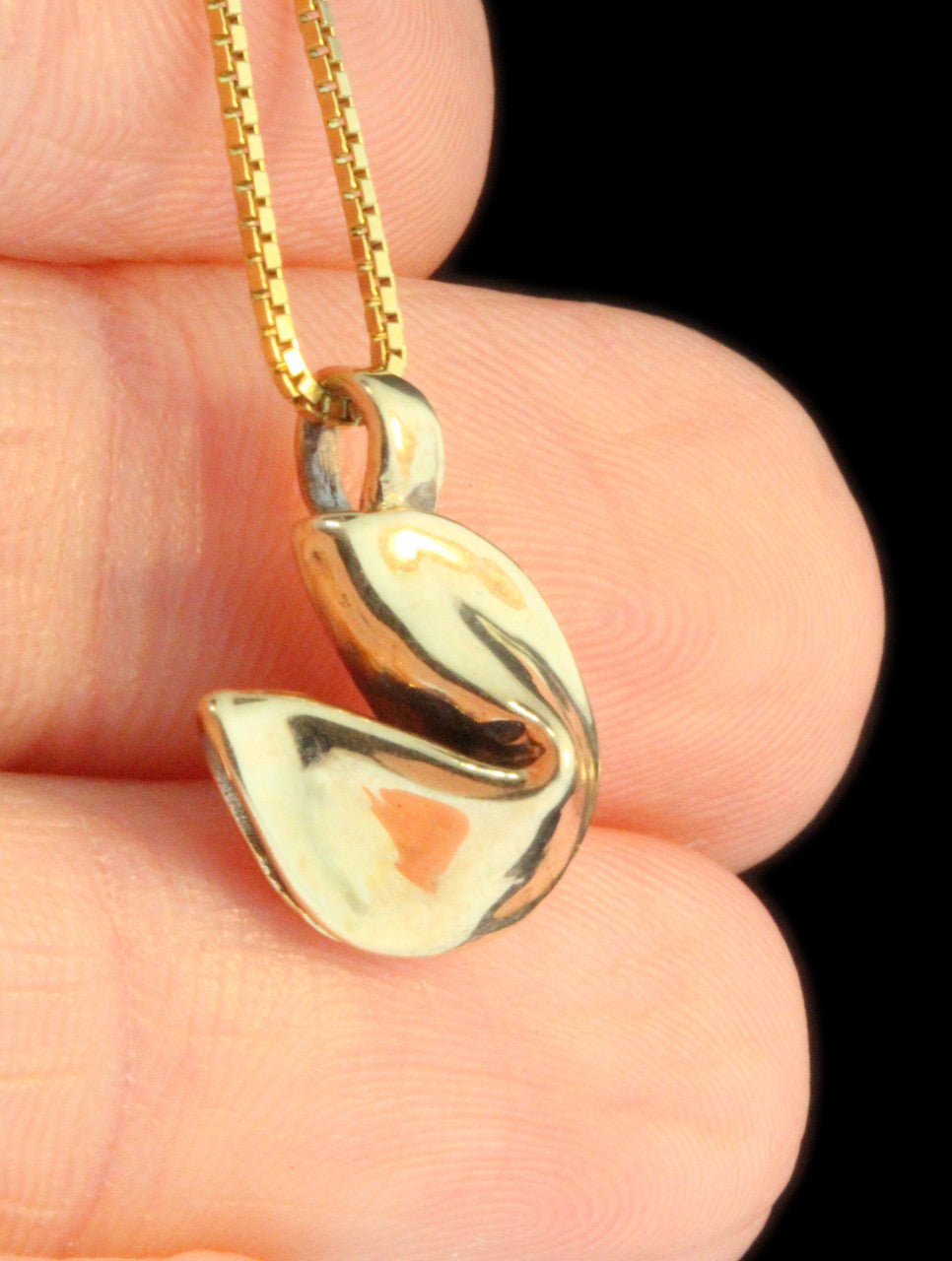 Gold Fortune Cookie Charm