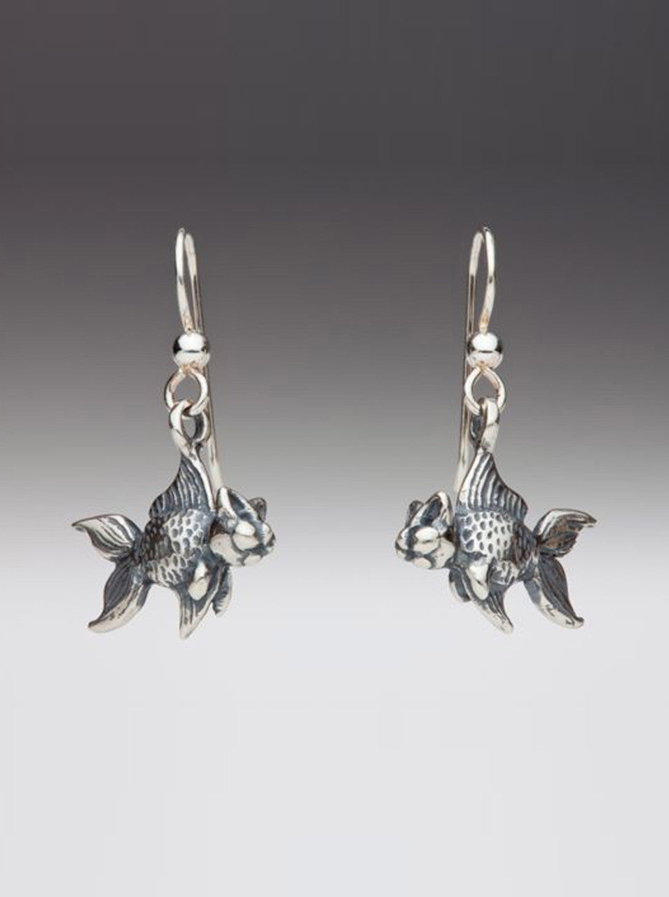 Small Catfish Earrings in Silver