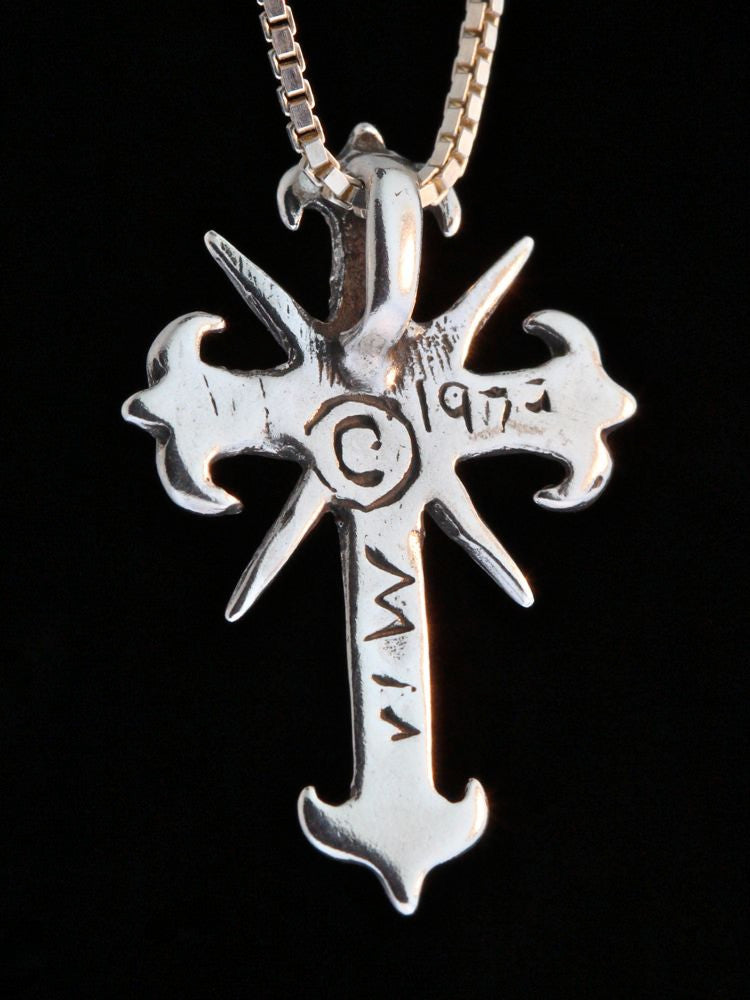 Gothic Cross Charm - Silver