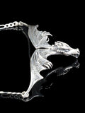 Dragon - Gothic Dragon Neckpiece - Silver