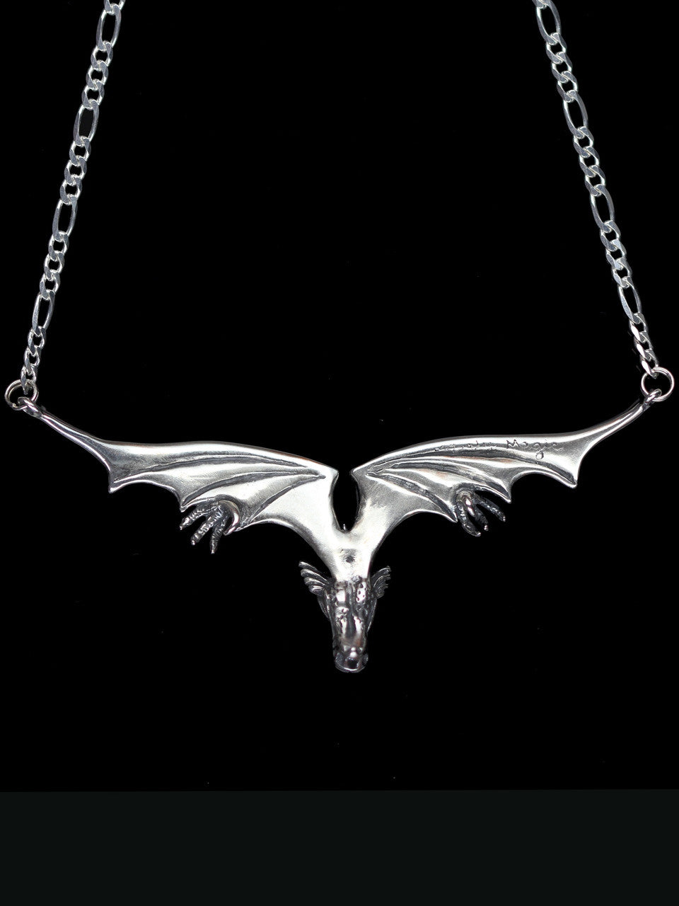 Gothic Dragon Neckpiece w/Blue Topaz
