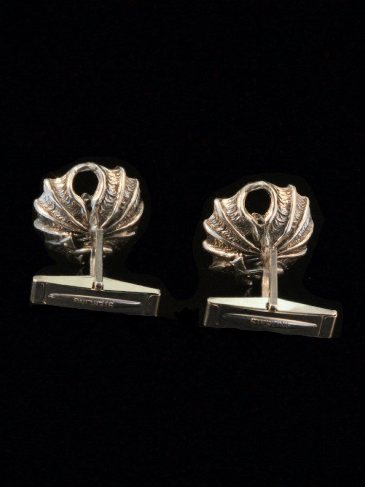 Gothic Gargoyle Cufflinks - Silver