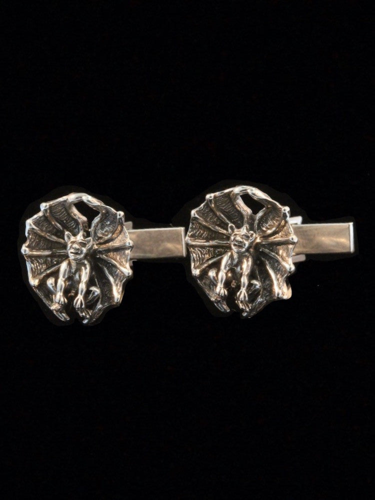 Gothic Gargoyle Cufflinks - Silver