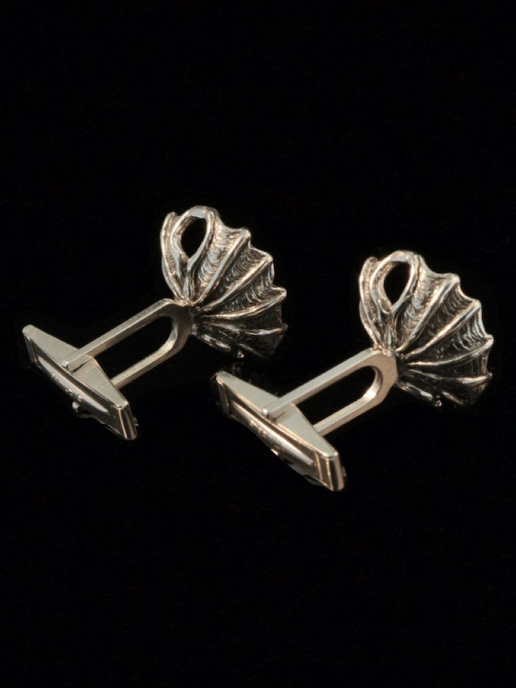 Gothic Gargoyle Cufflinks - Silver