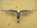 Dragon - Gothic Dragon Neckpiece - Sterling Silver -  Simulated Opal