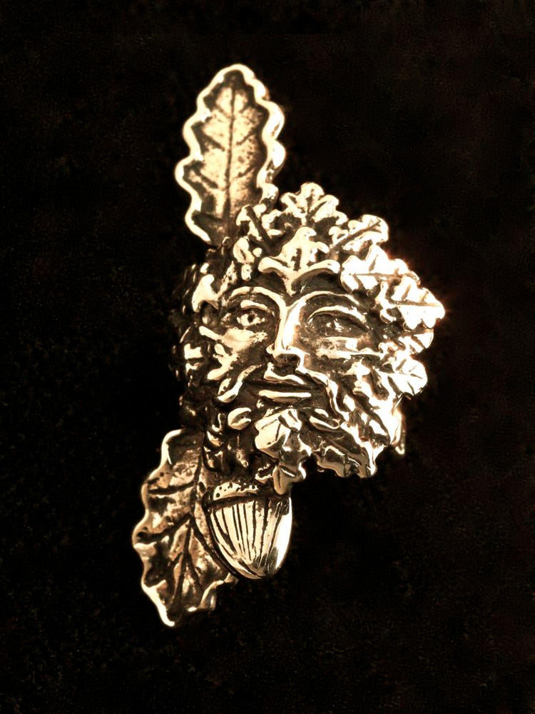 Green Man Ear Cuff Bronze