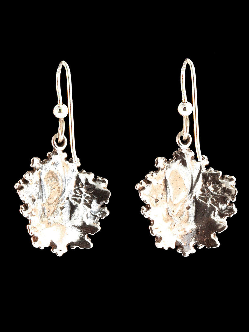 Green Man Earrings - Sterling Silver