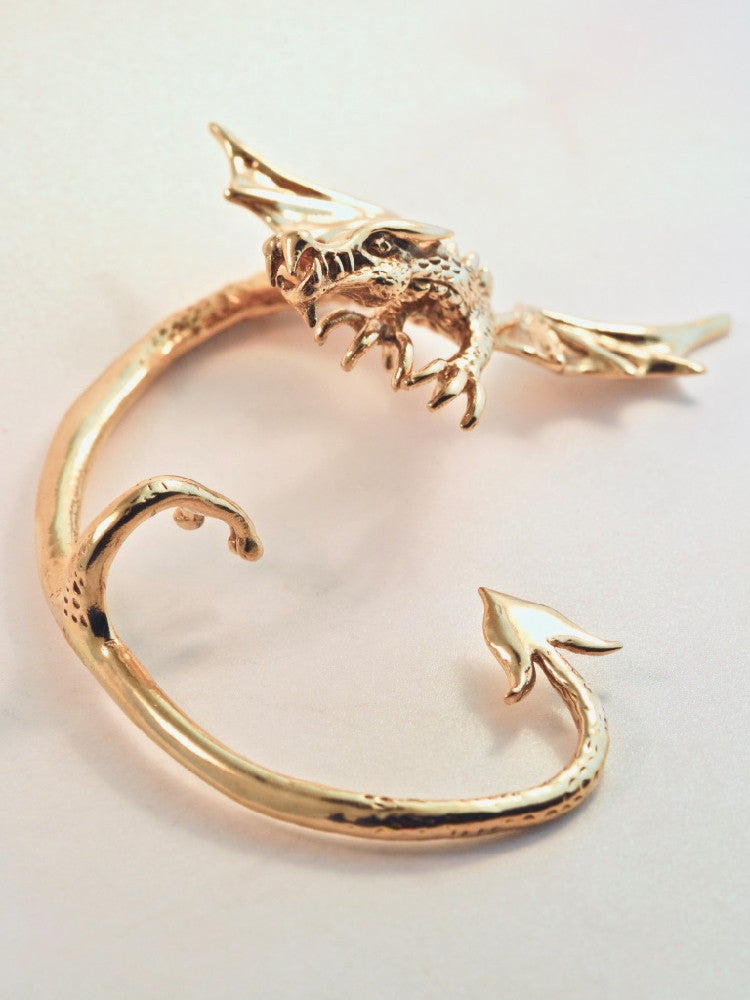 Guardian Dragon Ear Wrap - 14K Gold
